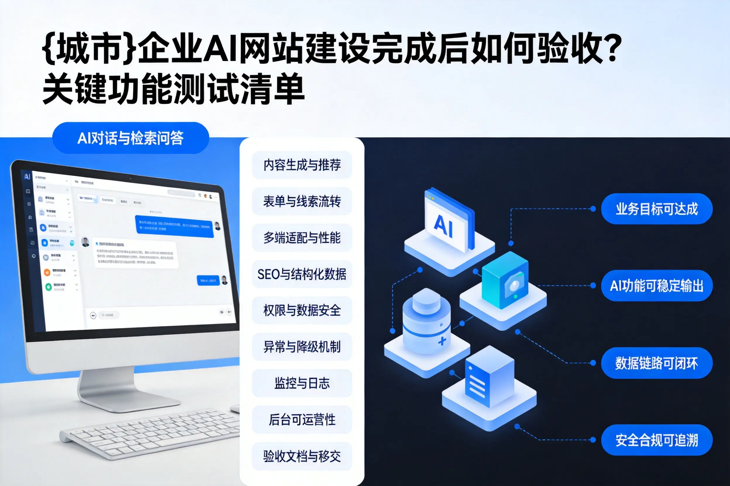 呼伦贝尔企业AI网站建设完成后如何验收？关键功能测试清单