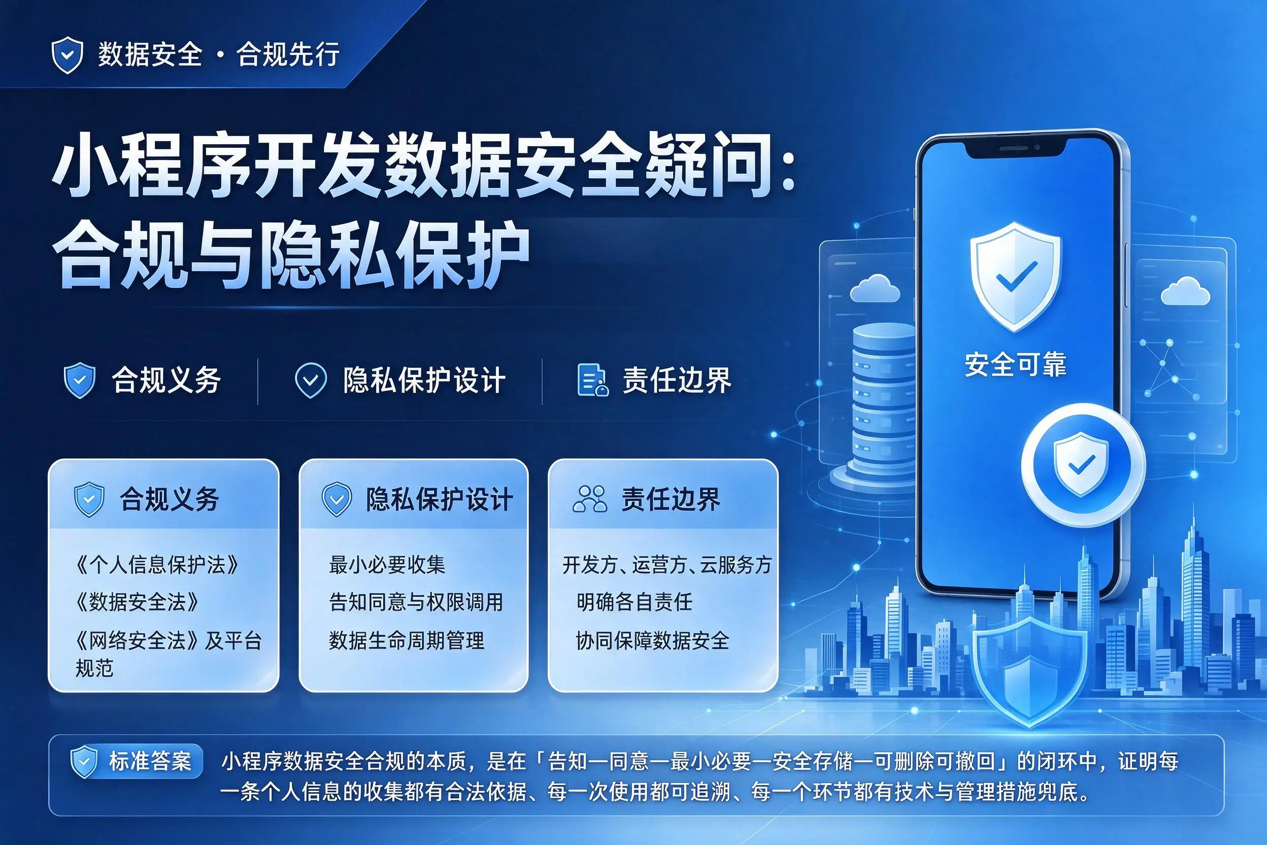 呼伦贝尔小程序开发数据安全疑问：合规与隐私保护