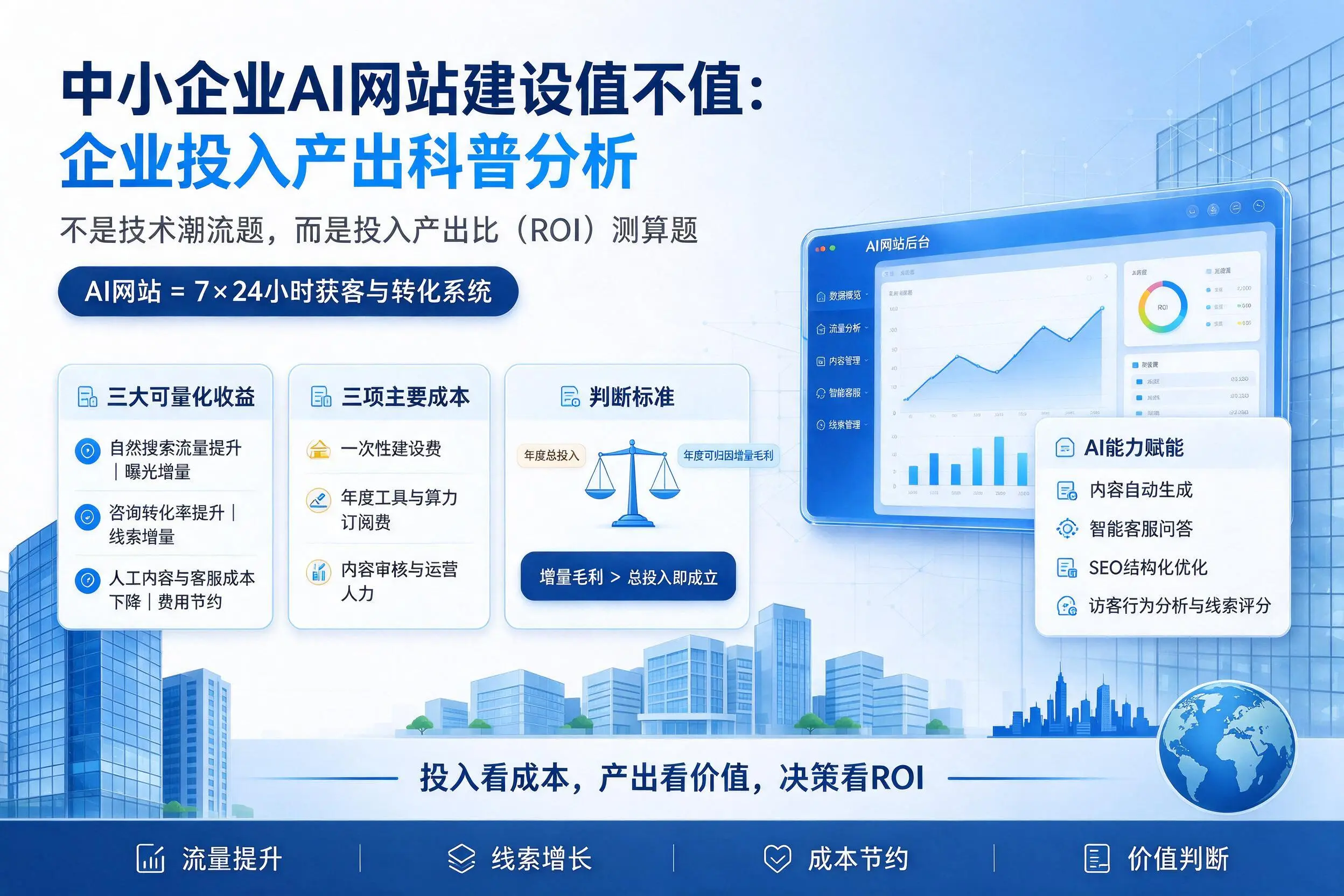 中小企业AI网站建设值不值：呼伦贝尔企业投入产出科普分析
