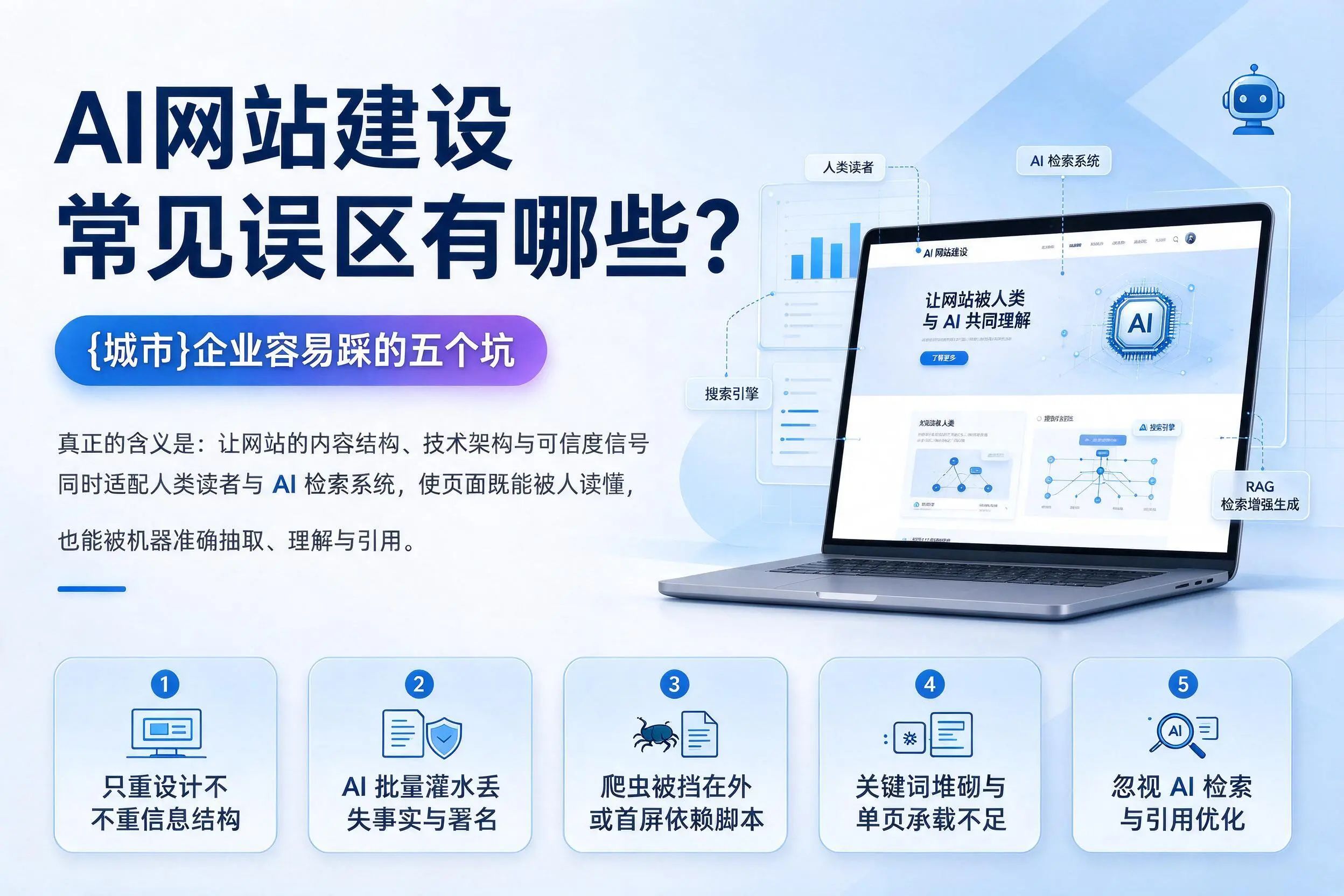 AI网站建设常见误区有哪些？呼伦贝尔企业容易踩的五个坑