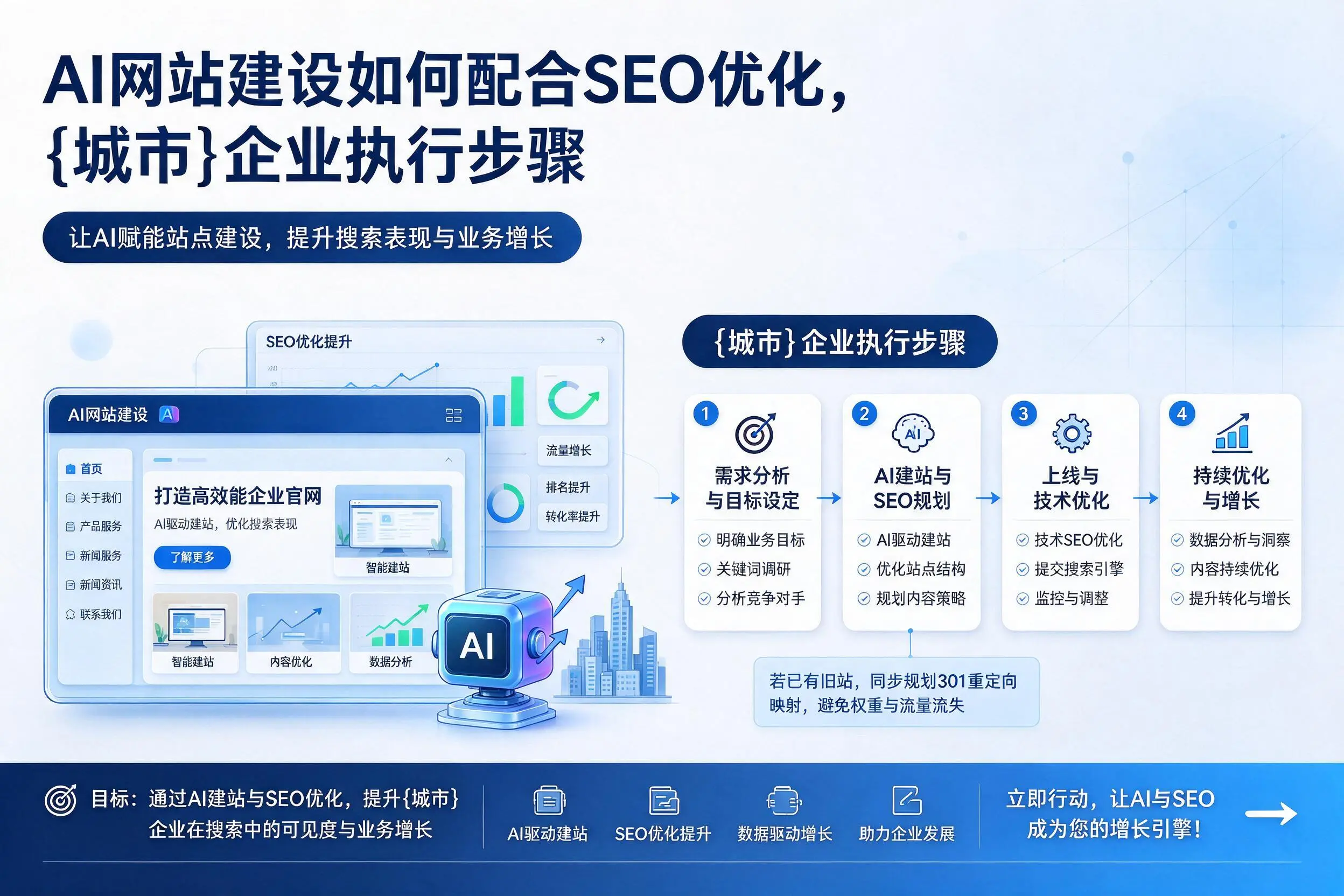 AI网站建设如何配合SEO优化，呼伦贝尔企业执行步骤
