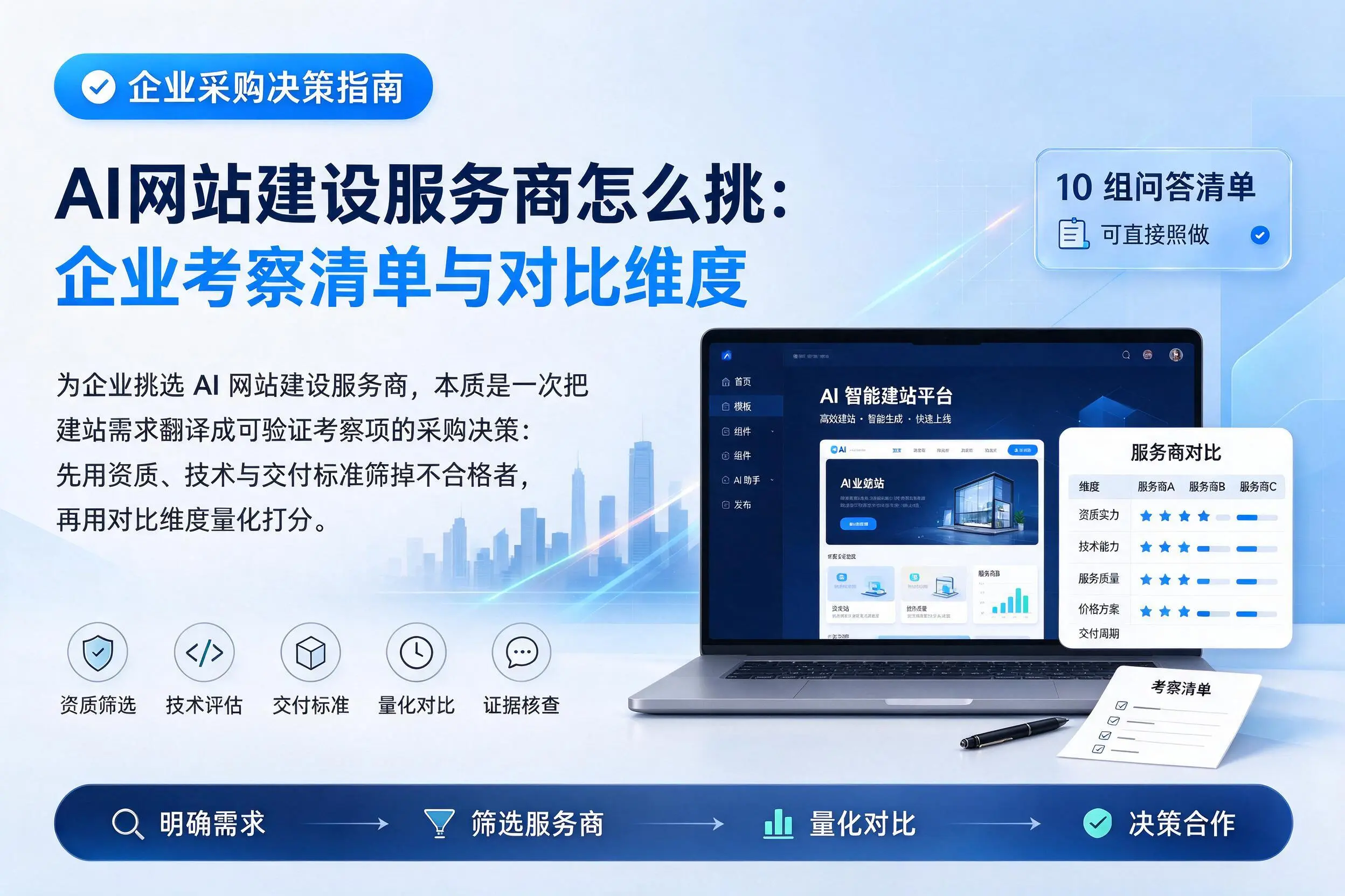 AI网站建设服务商怎么挑:呼伦贝尔企业考察清单与对比维度