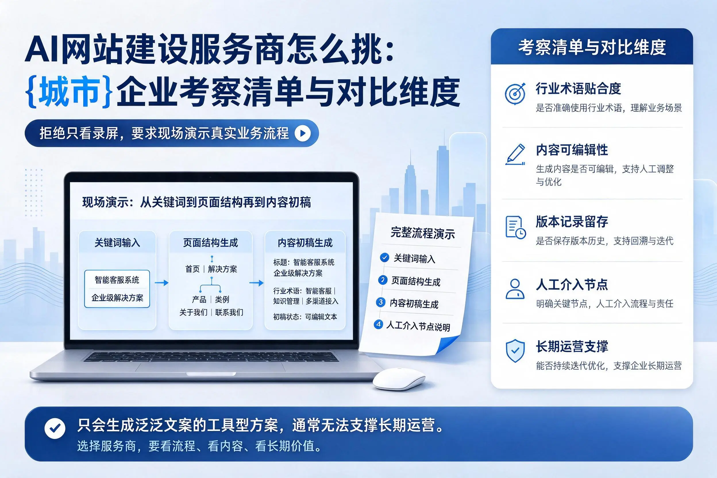 AI网站建设服务商怎么挑:呼伦贝尔企业考察清单与对比维度