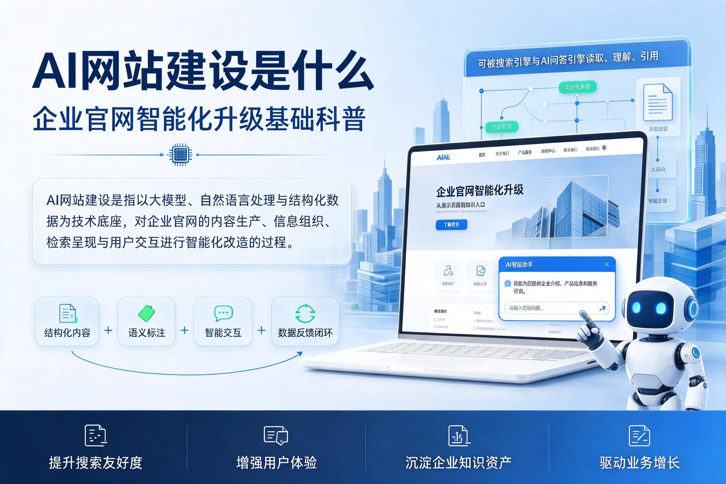 AI网站建设是什么：呼伦贝尔企业官网智能化升级基础科普