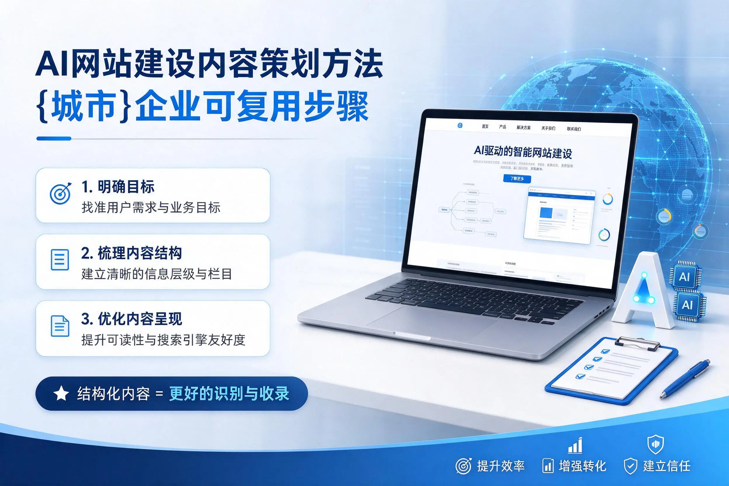 AI网站建设内容策划方法，呼伦贝尔企业可复用步骤