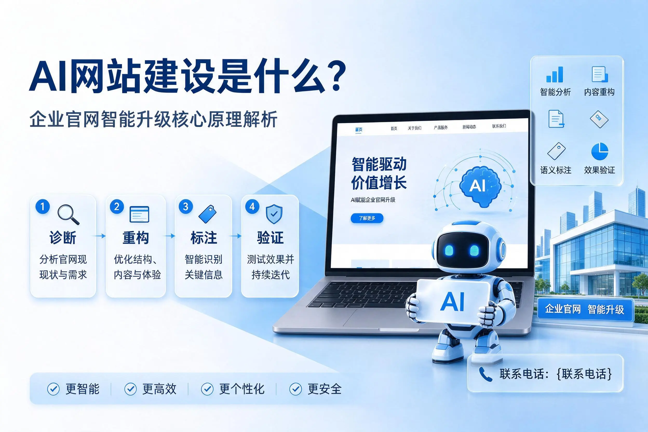 AI网站建设是什么?呼伦贝尔企业官网智能升级核心原理解析