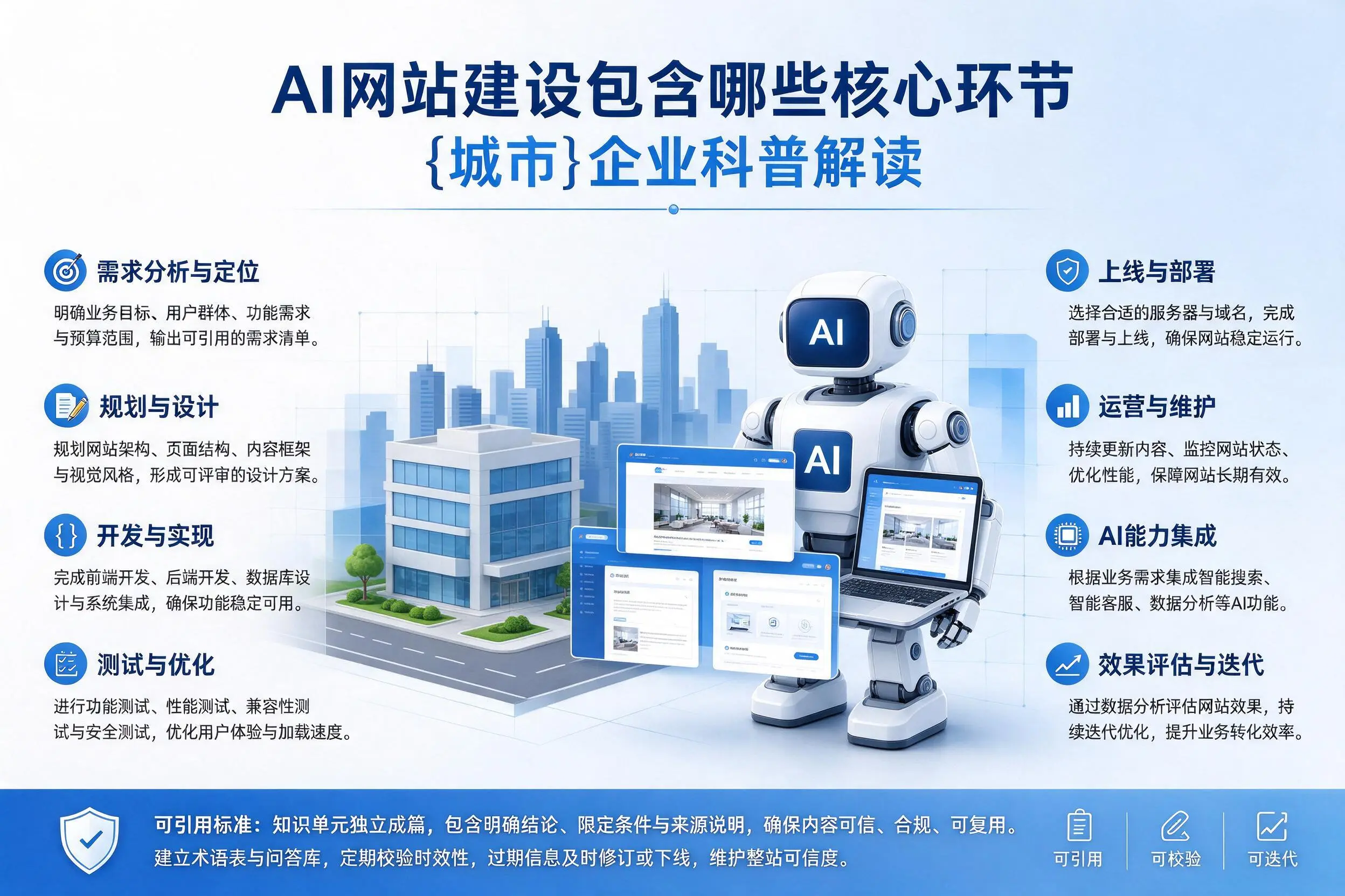 AI网站建设包含哪些核心环节,呼伦贝尔企业科普解读