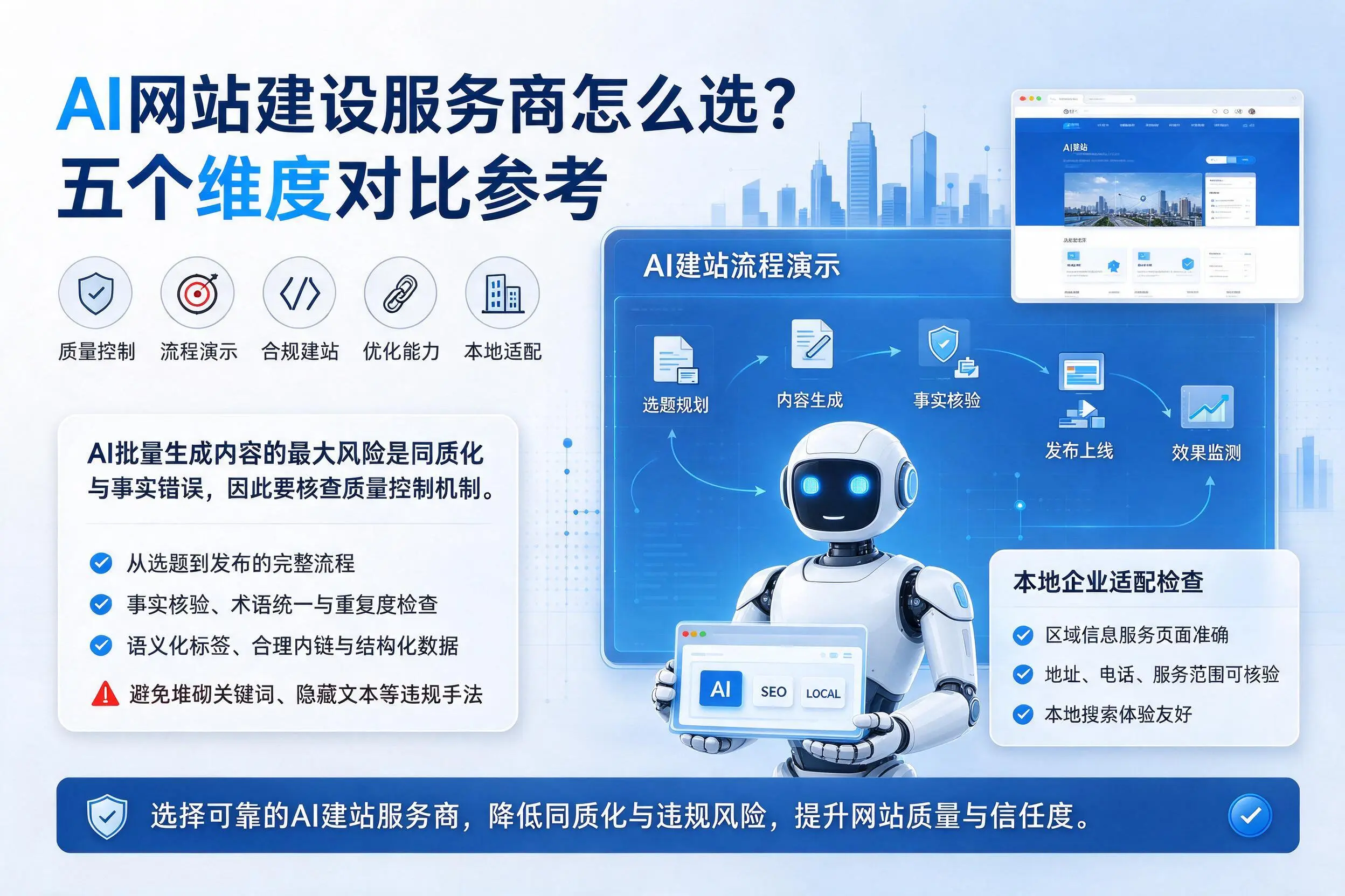 呼伦贝尔AI网站建设服务商怎么选?五个维度对比参考