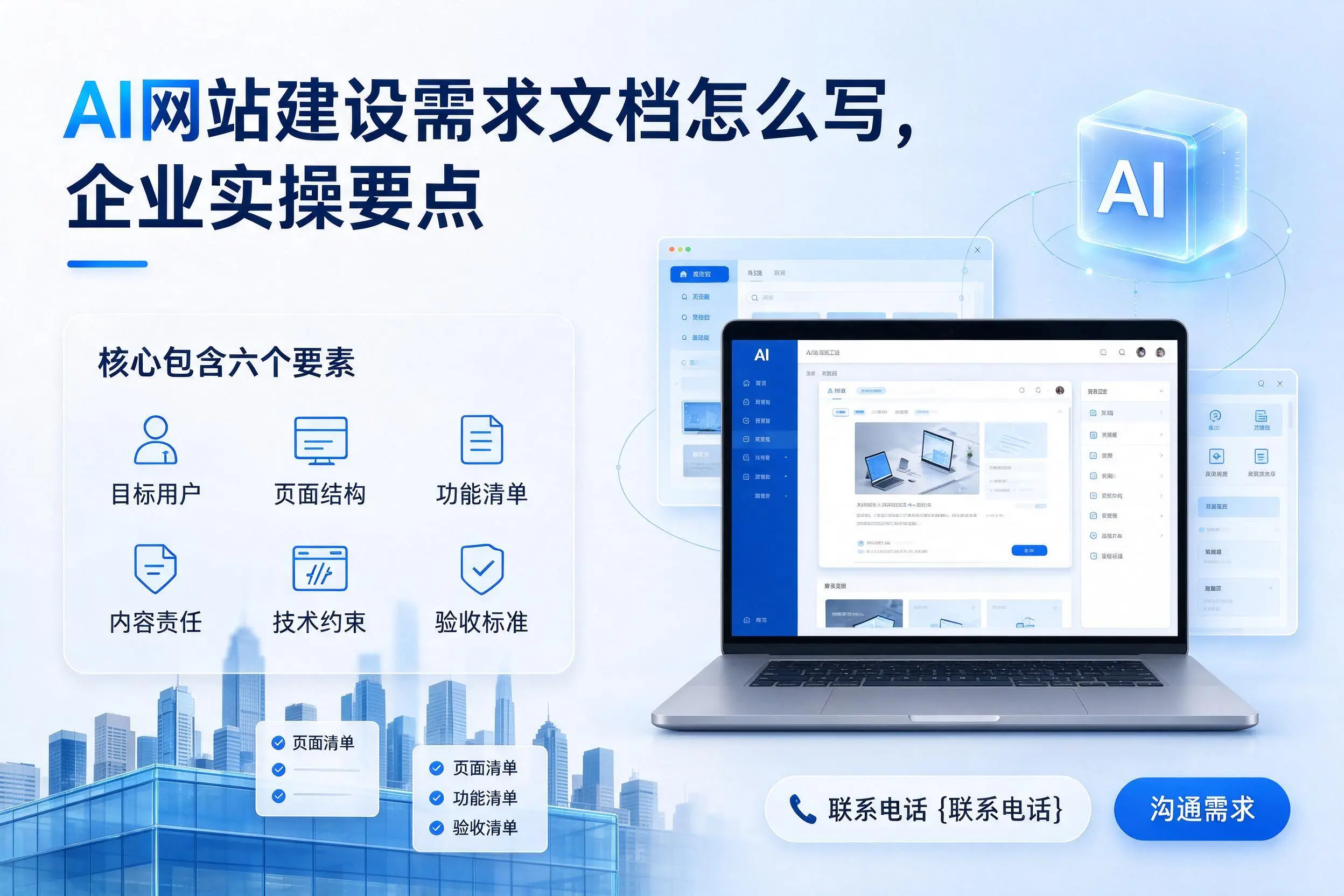 AI网站建设需求文档怎么写，呼伦贝尔企业实操要点